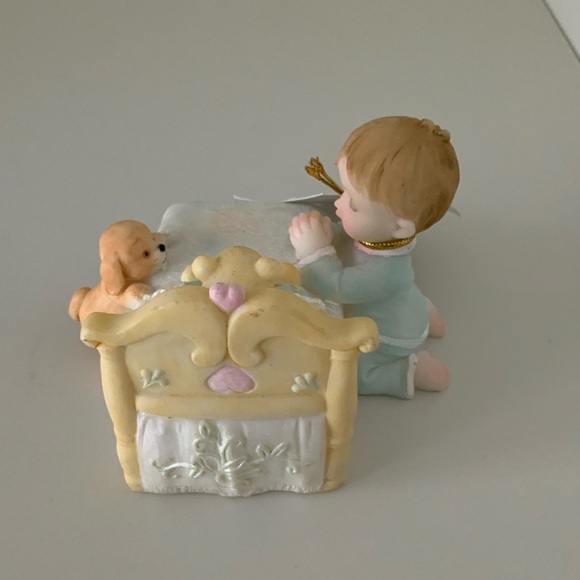 Vintage ADELINE COLLECTION Ceramic Praying Boy & Girl Kneeling Figurines X2 NEW - Picture 5 of 15